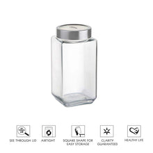 Load image into Gallery viewer, CELLO CUBE GLASS STORAGE JAR, GLASS KITCHEN CONTAINER - KOCHEN ESSENTIAL
