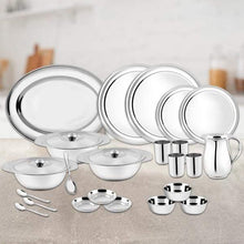 Load image into Gallery viewer, PNB Kitchenmate 51 PIECES STAINLESS STEEL DINNER SET, UNIQUE, PLAIN - KOCHEN ESSENTIAL
