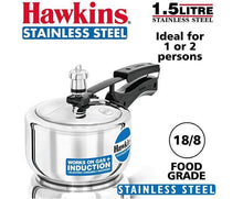 Load image into Gallery viewer, HAWKINS STAINLESS STEEL PRESSURE COOKER, 1.5 LITRES, INDUCTION COOKER, HSS15 - KOCHEN ESSENTIAL
