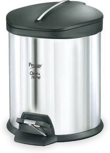 PRESTIGE CLEAN HOME FLIPBIN 3 L WITH PLASTIC LID. STAINLESS STEEL DUSTBIN  - KOCHEN ESSENTIAL
