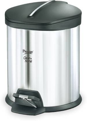 PRESTIGE CLEAN HOME FLIPBIN 3 L WITH PLASTIC LID. STAINLESS STEEL DUSTBIN  - KOCHEN ESSENTIAL