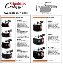 Load image into Gallery viewer, HAWKINS CONTURA BLACK PRESSURE COOKER, 4 LITRES, HARD ANODIZED , CB40 - KOCHEN ESSENTIAL
