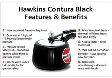 Load image into Gallery viewer, HAWKINS CONTURA BLACK PRESSURE COOKER, 4 LITRES, HARD ANODIZED , CB40 - KOCHEN ESSENTIAL
