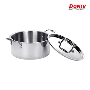 DONIV Titanium Triply Stainless Steel Steel Sauce Pot with Cover - KOCHEN ESSENTIAL