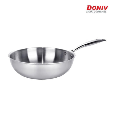 DONIV Titanium Triply Stainless Steel Steel Wok - KOCHEN ESSENTIAL