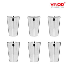 Load image into Gallery viewer, Vinod Stainless Steel Plain Glass, Set of 6 Pieces - KOCHEN ESSENTIAL
