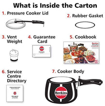 Load image into Gallery viewer, HAWKINS CONTURA BLACK PRESSURE COOKER, 4 LITRES, HARD ANODIZED , CB40 - KOCHEN ESSENTIAL
