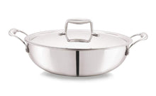 Load image into Gallery viewer, Cello TriPly Stainless Steel Kadhai with Lid (30 cm - 6 L) - KOCHEN ESSENTIAL
