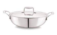 Load image into Gallery viewer, Cello TriPly Stainless Steel Kadhai with Lid (20 cm - 1.6 L) - KOCHEN ESSENTIAL
