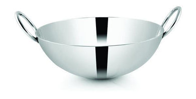 PNB Kitchenmate ROUND STAINLESS STEEL KARAHI, 3MM - KOCHEN ESSENTIAL