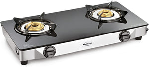 SUNFLAME CROWN 2 BURNER GAS STOVE, SS, MANUAL - KOCHEN ESSENTIAL