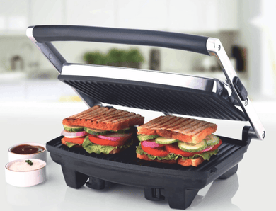 BOROSIL ELECTRIC SANDWICH MAKER, JUMBO GRILLER, 1000W - KOCHEN ESSENTIAL
