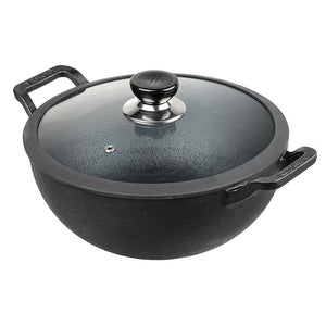 VINOD LEGACY CAST IRON KADAI, 26CM, 4.3L - KOCHEN ESSENTIAL