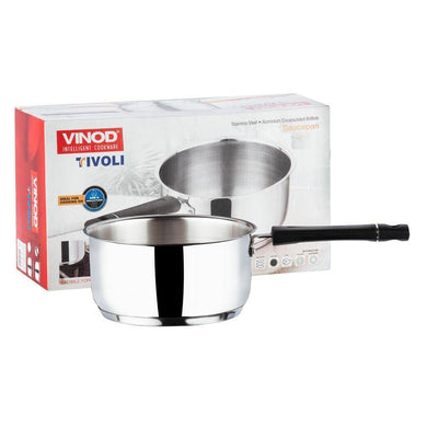 VINOD STAINLESS STEEL SAUCEPAN, TIVOLI SAUCEPAN, INDUCTION FRIENDLY - KOCHEN ESSENTIAL