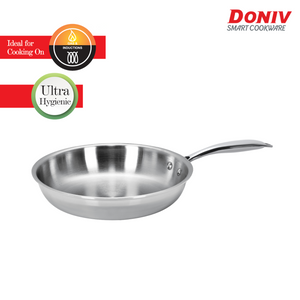 DONIV Titanium Triply Stainless Steel Fry Pan, Induction Friendly - KOCHEN ESSENTIAL