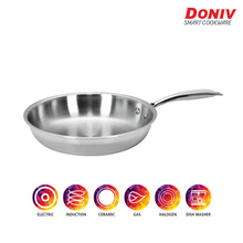 Load image into Gallery viewer, DONIV Titanium Triply Stainless Steel Fry Pan, Induction Friendly - KOCHEN ESSENTIAL
