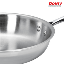 Load image into Gallery viewer, DONIV Titanium Triply Stainless Steel Fry Pan, Induction Friendly - KOCHEN ESSENTIAL
