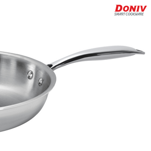 DONIV Titanium Triply Stainless Steel Fry Pan, Induction Friendly - KOCHEN ESSENTIAL