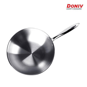 DONIV Titanium Triply Stainless Steel Steel Wok - KOCHEN ESSENTIAL