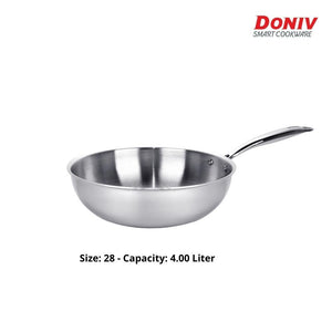 DONIV Titanium Triply Stainless Steel Steel Wok - KOCHEN ESSENTIAL