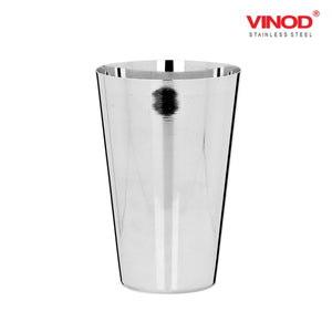 Vinod Stainless Steel Plain Glass, Set of 6 Pieces - KOCHEN ESSENTIAL