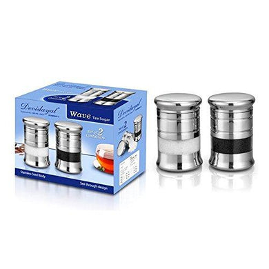 DEVIDAYAL WAVE TEA AND SUGAR CANISTER (SET OF 2) - KOCHEN ESSENTIAL