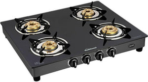 SUNFLAME 4 BURNER GAS STOVE, CROWN 4B, BK - KOCHEN ESSENTIAL