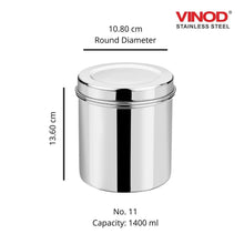 Load image into Gallery viewer, Vinod Stainless Steel Airtight Deep Dabba set of 4 pieces - KOCHEN ESSENTIAL
