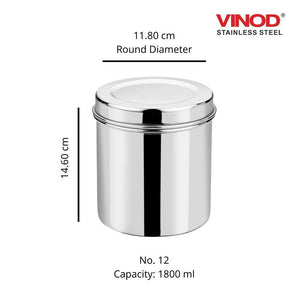 Vinod Stainless Steel Airtight Deep Dabba set of 4 pieces - KOCHEN ESSENTIAL