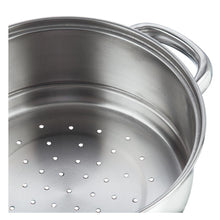Load image into Gallery viewer, VINOD STAINLESS STEEL STEAMER WITH GLASS LID, 3-TIER STEAMER, INDUCTION FRIENDLY - KOCHEN ESSENTIAL
