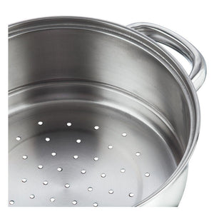 VINOD STAINLESS STEEL STEAMER WITH GLASS LID, 3-TIER STEAMER, INDUCTION FRIENDLY - KOCHEN ESSENTIAL