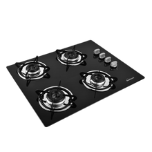 Load image into Gallery viewer, SUNFLAME LOTUS HOB 4 BURNER, AUTO IGNITION,  BLACK - KOCHEN ESSENTIAL
