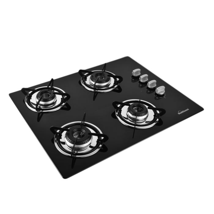 SUNFLAME LOTUS HOB 4 BURNER, AUTO IGNITION,  BLACK - KOCHEN ESSENTIAL