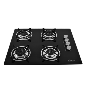 SUNFLAME LOTUS HOB 4 BURNER, AUTO IGNITION,  BLACK - KOCHEN ESSENTIAL