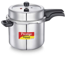 Load image into Gallery viewer, PRESTIGE DELUXE ALPHA STAINLESS STEEL PRESSURE COOKER, 10 LITRES, SILVER - KOCHEN ESSENTIAL
