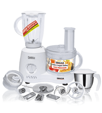 Inalsa fiesta 650 W Food Processor  (White) - KOCHEN ESSENTIAL