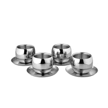 Load image into Gallery viewer, SHRI &amp; SAM 4 PCS DOUBLE WALL CUP AND SAUCER SE, SET OF 4 - KOCHEN ESSENTIAL
