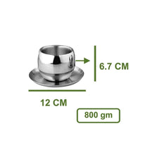 Load image into Gallery viewer, SHRI &amp; SAM 4 PCS DOUBLE WALL CUP AND SAUCER SE, SET OF 4 - KOCHEN ESSENTIAL
