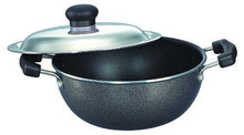 Load image into Gallery viewer, PRESTIGE OMEGA SELECT PLUS NON-STICK FLAT BASE KADAI WITH LID, 20CM, 2.2 LITTERS, BLACK - KOCHEN ESSENTIAL
