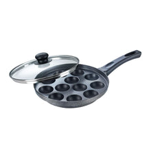 Load image into Gallery viewer, PRESTIGE OMEGA SELECT PLUS NON-STICK PANIYARAKKAL WITH LID (240 MM, BLACK), APPA MAKER - KOCHEN ESSENTIAL
