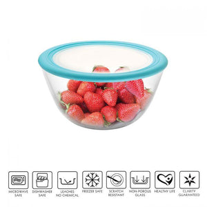 Cello Glass mixing bowl, Ornella with Premium Lid, 500 ml - KOCHEN ESSENTIAL