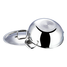 Load image into Gallery viewer, VINOD STAINLESS STEEL KADAI WITH LID, PLATINUM TRIPLY EXTRA DEEP KADAI, INDUCTION FRIENDLY - KOCHEN ESSENTIAL
