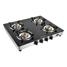Load image into Gallery viewer, SUNFLAME CROWN 4 BURNER GAS STOVE, SS, MANUAL - KOCHEN ESSENTIAL
